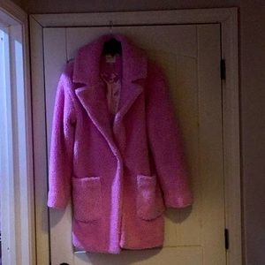 Pink Faux Fur Coat